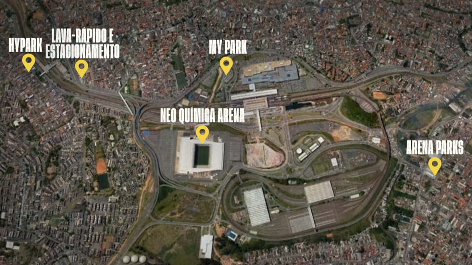 Mapa de estacionamentos